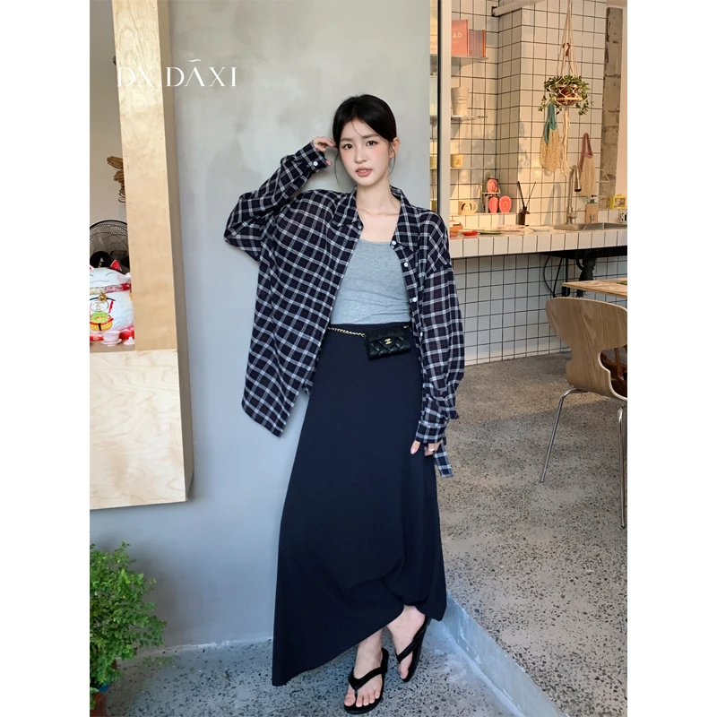 代大喜【秋日时光】针织修身舒适柔软垂感半身裙秋季高腰显瘦百搭