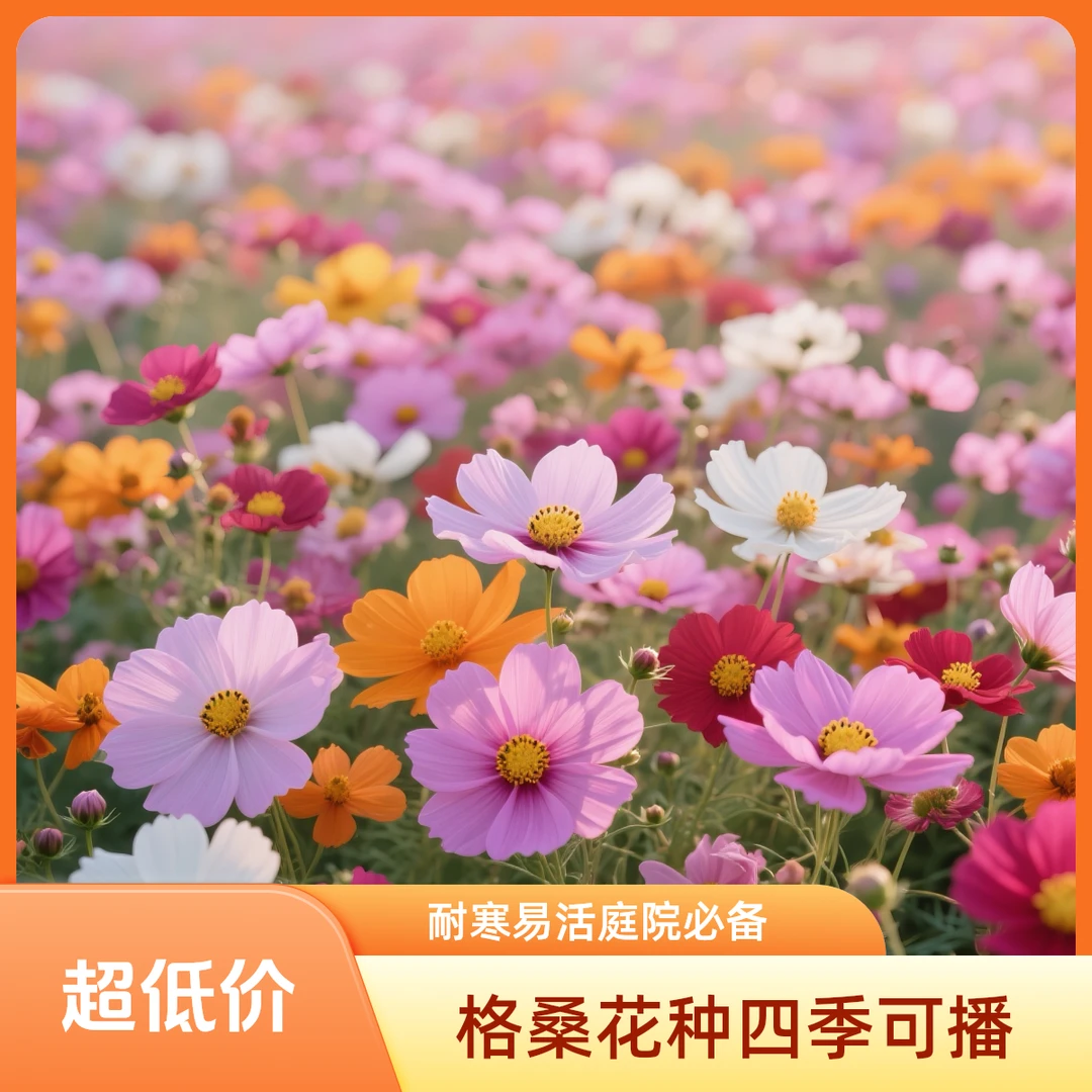 清梦格桑花种子耐寒开花混色庭院室外播种生长四季七彩