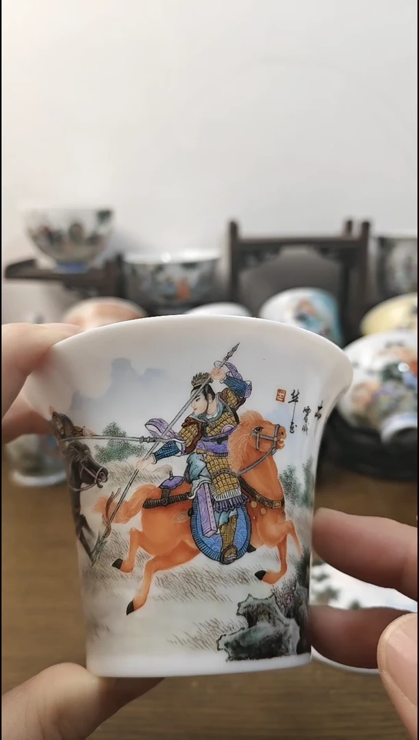 【闪购商品】景德镇手工手绘三才盖碗