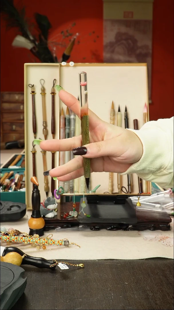 18号孤品高货毛笔链接 清水试笔 蘸墨不退
