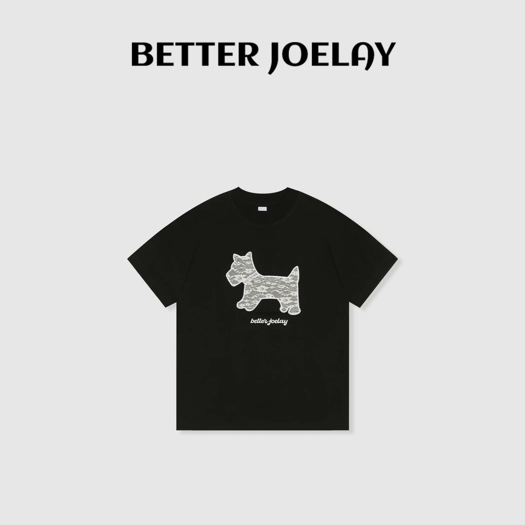 BETTER JOELAY-中版【一只小狗】时尚百搭短袖T恤休闲风ZZ3887