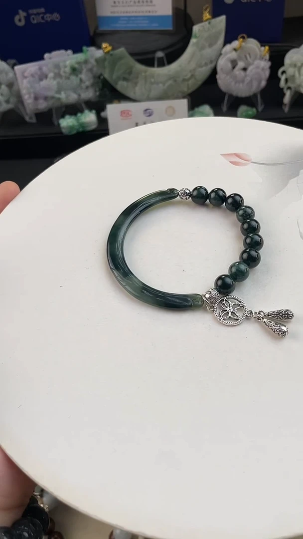 未镶嵌手链翡翠手工定制默认微瑕主播介绍为准