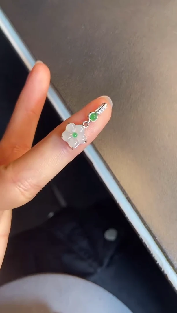 吊坠(不含链)银S925镶嵌翡翠1