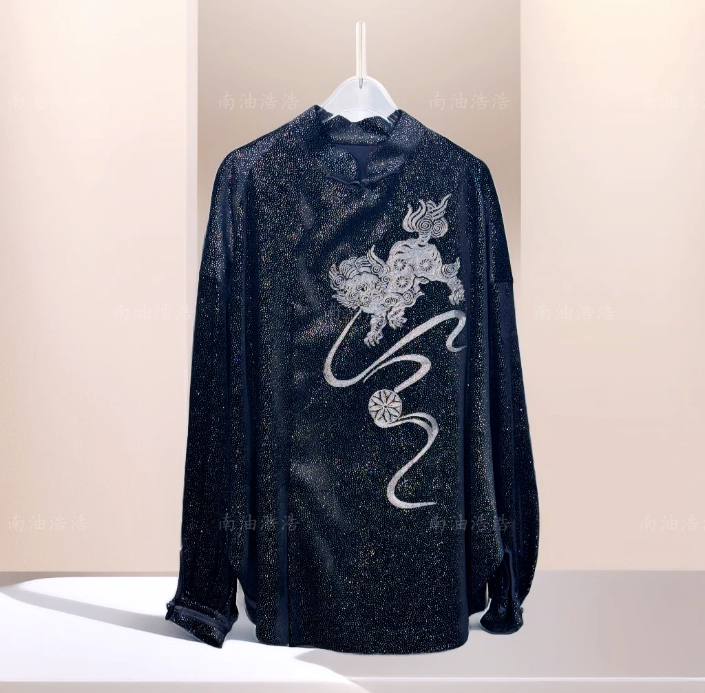 设计师款高定手绣上衣真丝KES1828