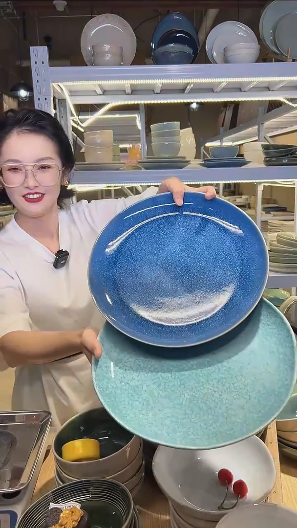 瓷241外贸尾货高温釉下彩陶瓷餐具默认微瑕