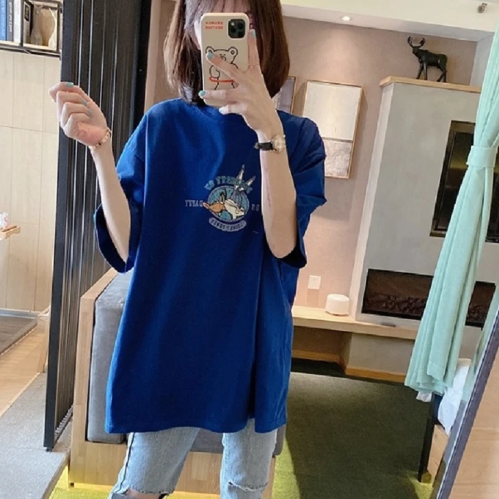 300斤大码女装2025夏季新款欧货大版半袖短袖T恤胖mm200宽松上衣