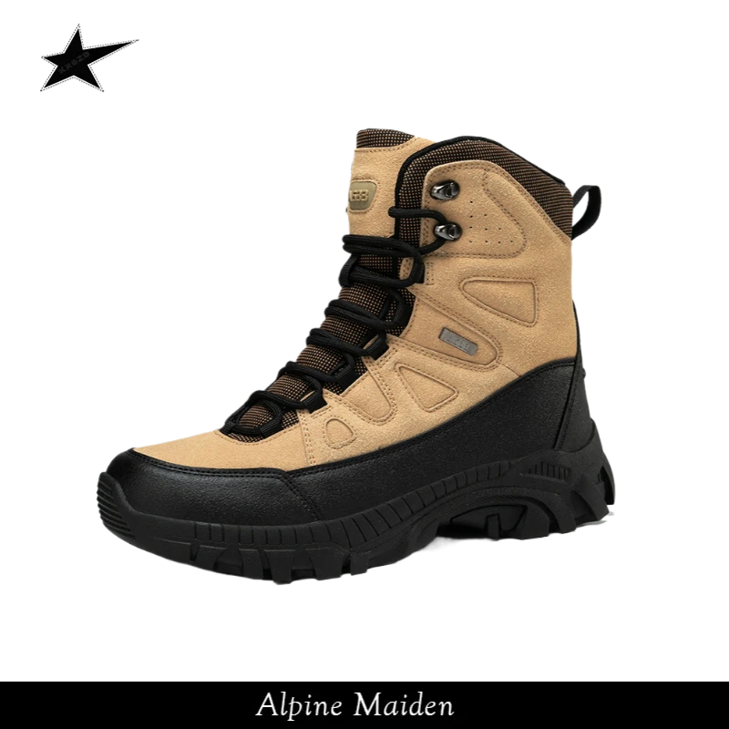 A星Alpine Maiden摩托车骑行鞋男防摔防水户外徒步越野靴子赛车鞋