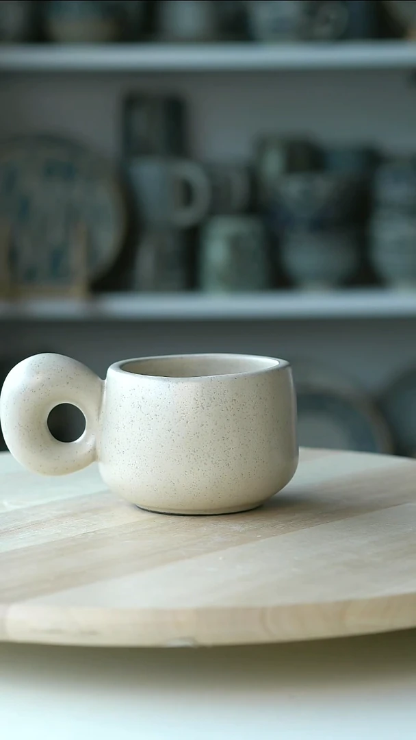 陶瓷大耳朵咖啡杯260@4-2@