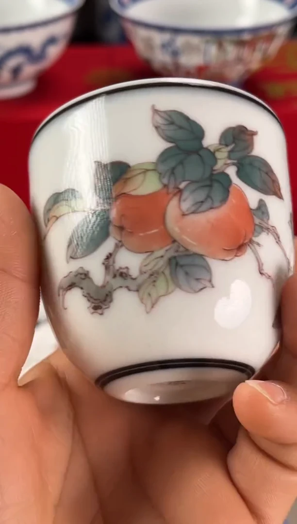 【闪购商品】文祥窑高温釉下彩手工手绘单杯