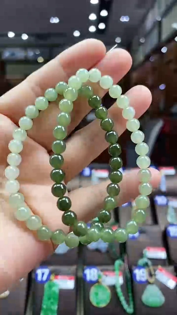 手串未镶嵌和田玉6mm手串多样性发一件