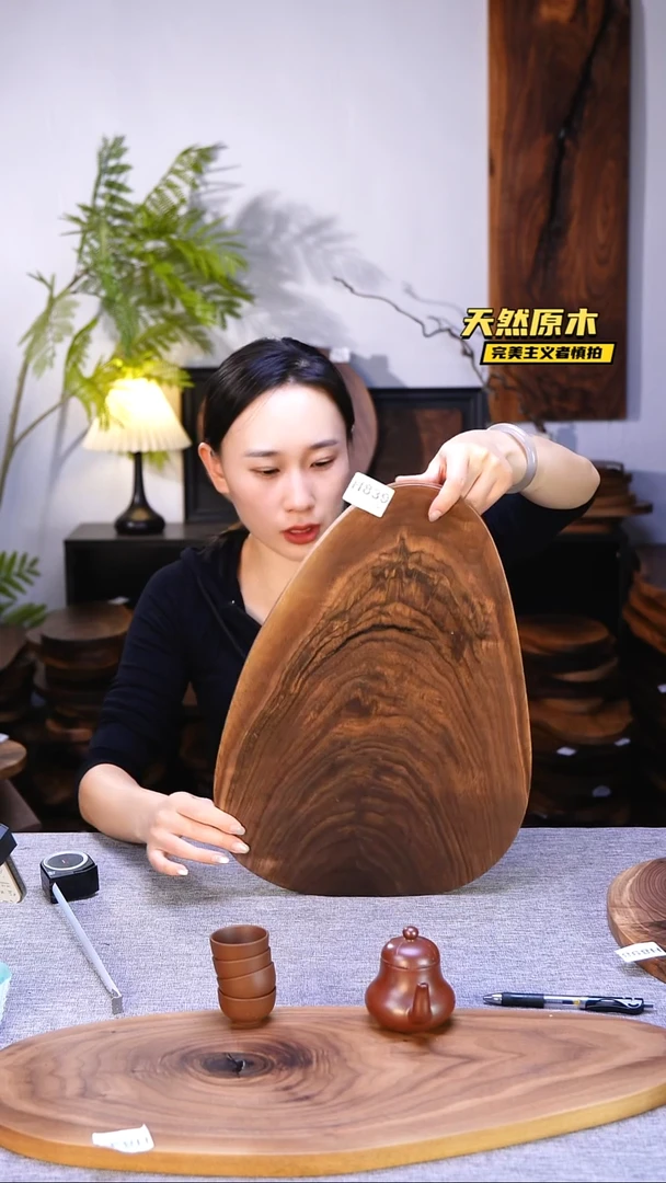 木北美黑胡桃原木.干裂疤结不属于商品质量问题完美主义者慎拍