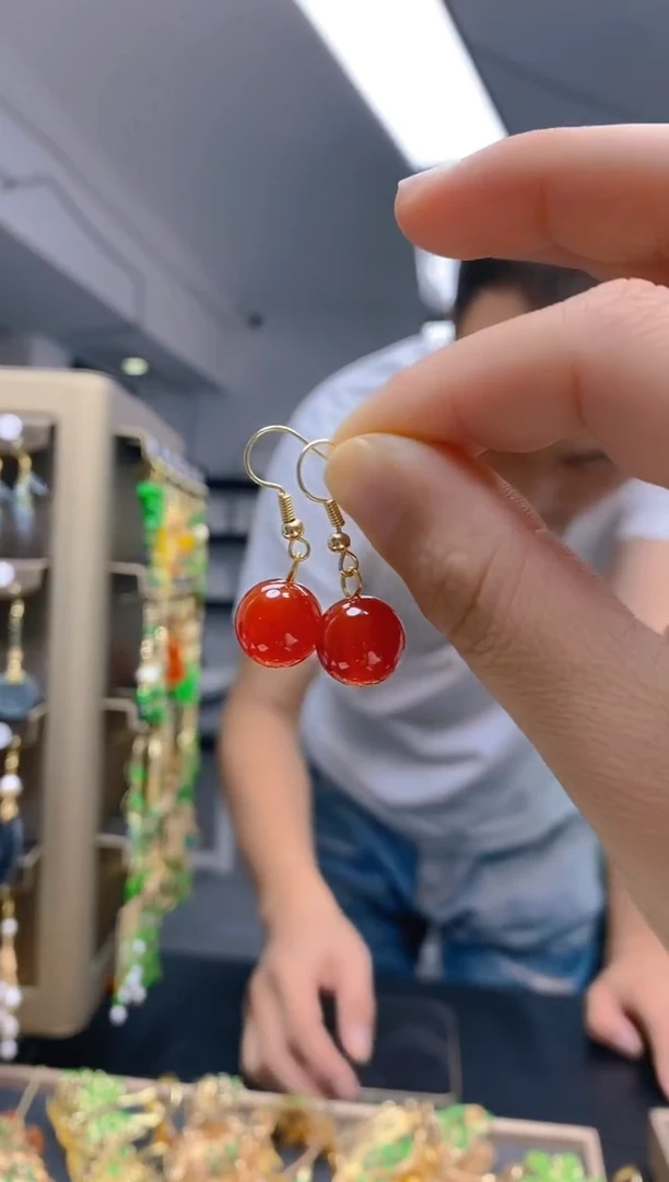 【闪购商品】玛瑙/玉髓耳饰合金85玛瑙饰品