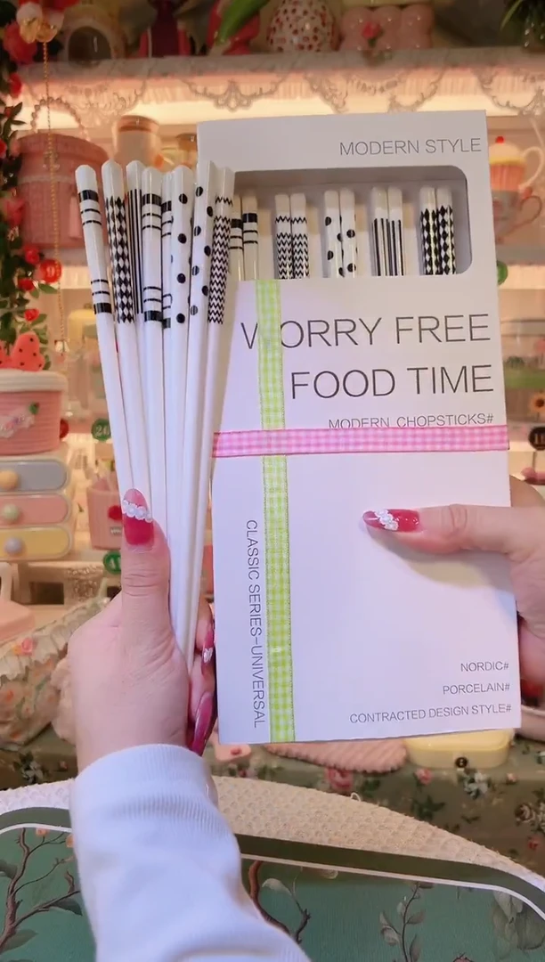 陶瓷筷5双——手工制作品质好！