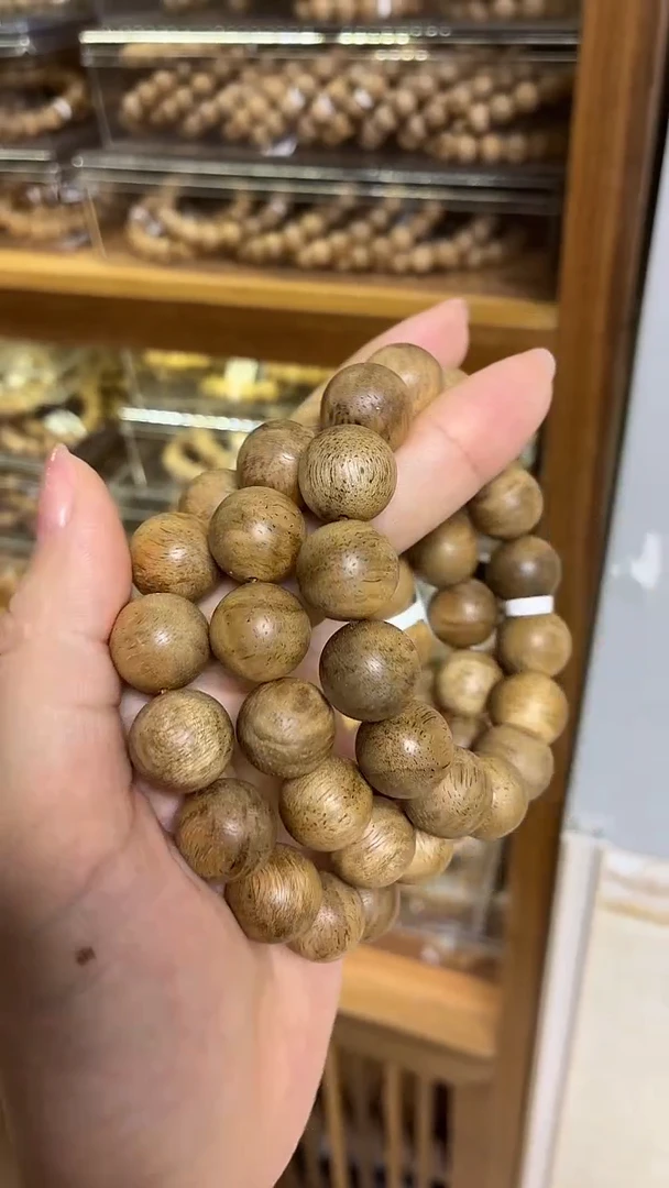 沉香手串文莱圆珠单圈1.5留疤多样性发其一