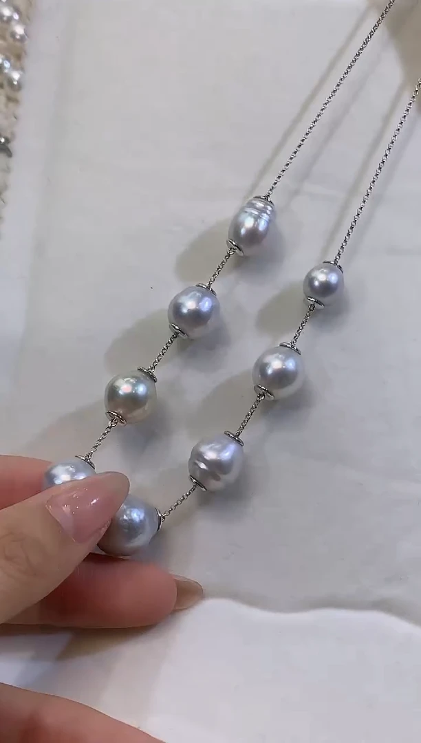 海水珍珠18K金镶嵌项链C63
