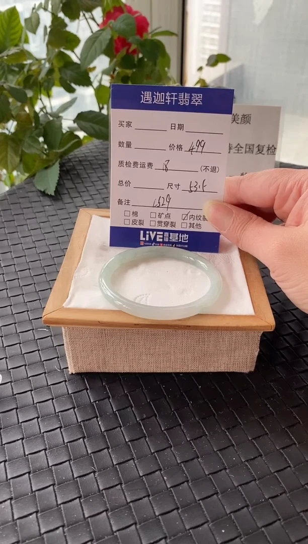 未镶嵌手镯翡翠53.5圈口 C529编码