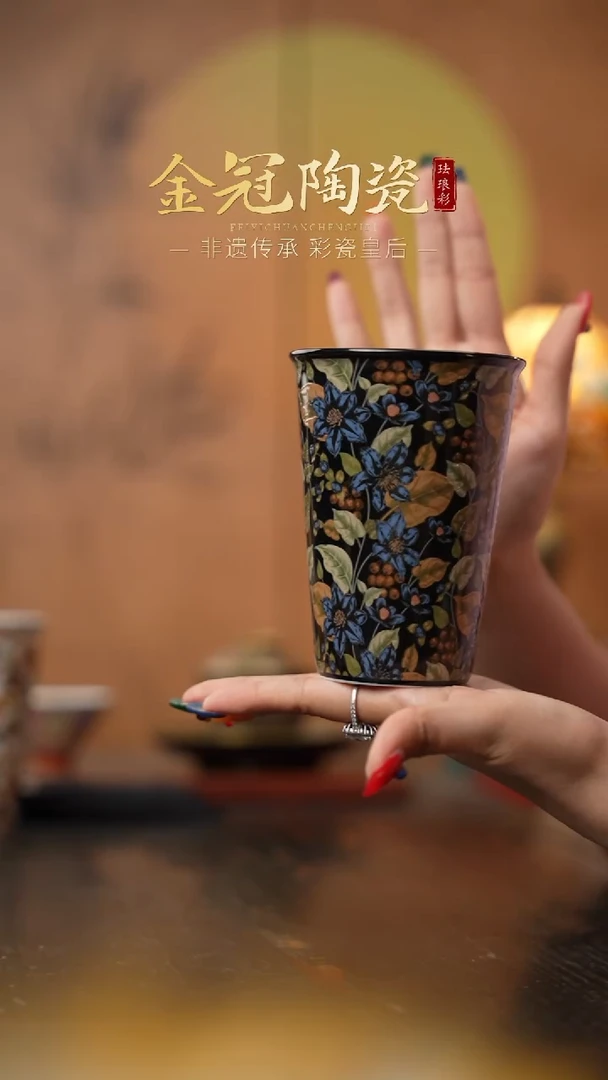 陶瓷月光蓝羽 ·【可乐杯】