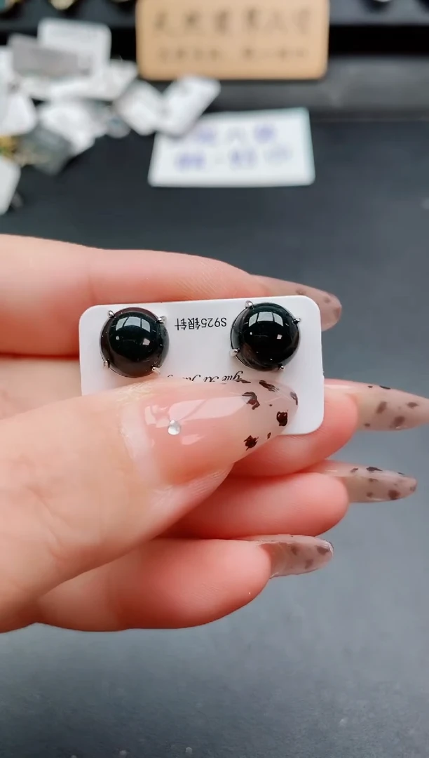 银S925镶嵌戒指翡翠1