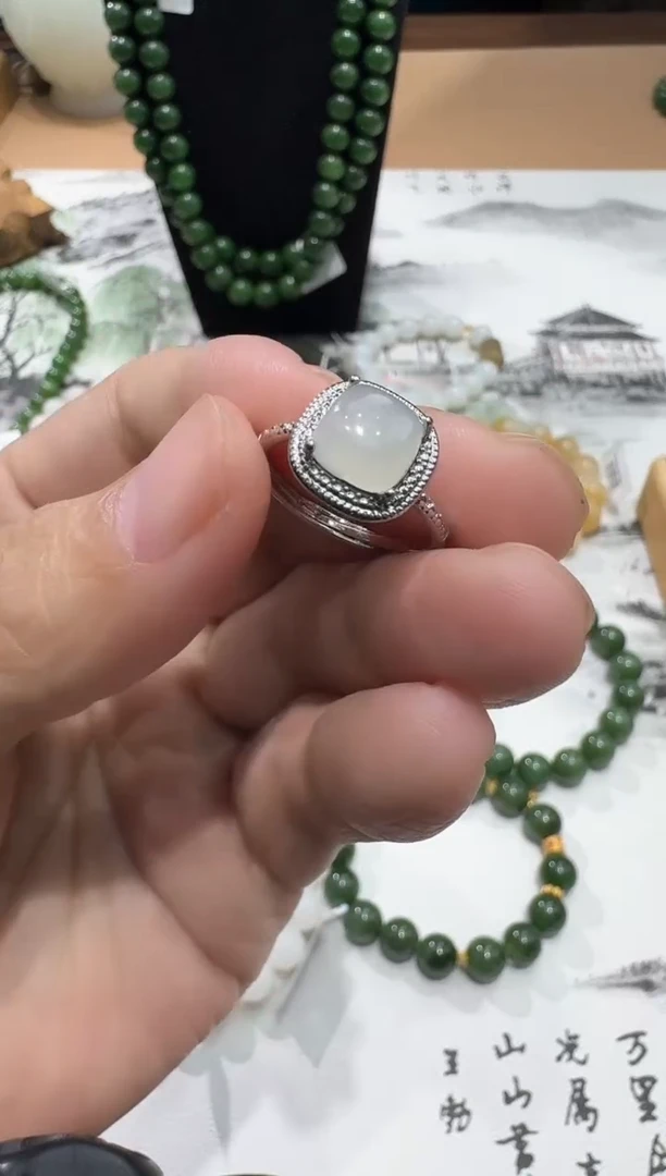 吊坠(不含链)未镶嵌和田玉戒指