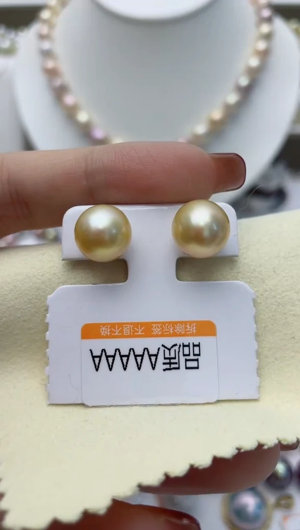 【闪购商品】海水珍珠耳饰18K金镶嵌W46