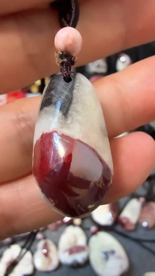 【闪购商品】天然辰砂大晶砂随行吊坠1