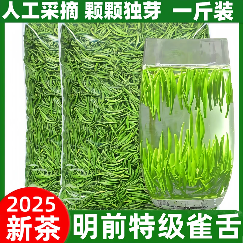 特级雀舌绿茶叶2025新茶正宗一芽一叶商用浓香型明前高级茶叶春茶