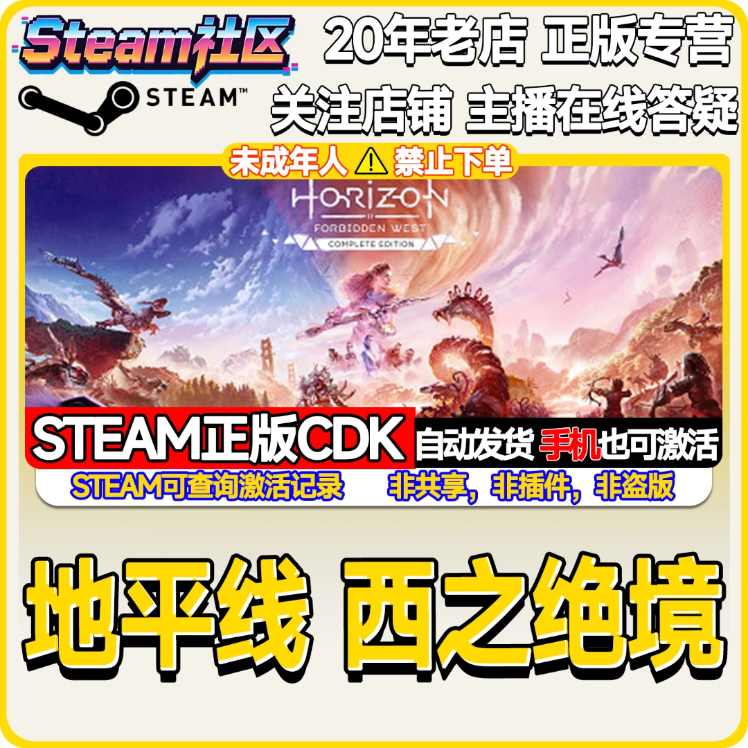 地平线 西之绝境 完整版 Steam 国区适用 PC游戏激活码