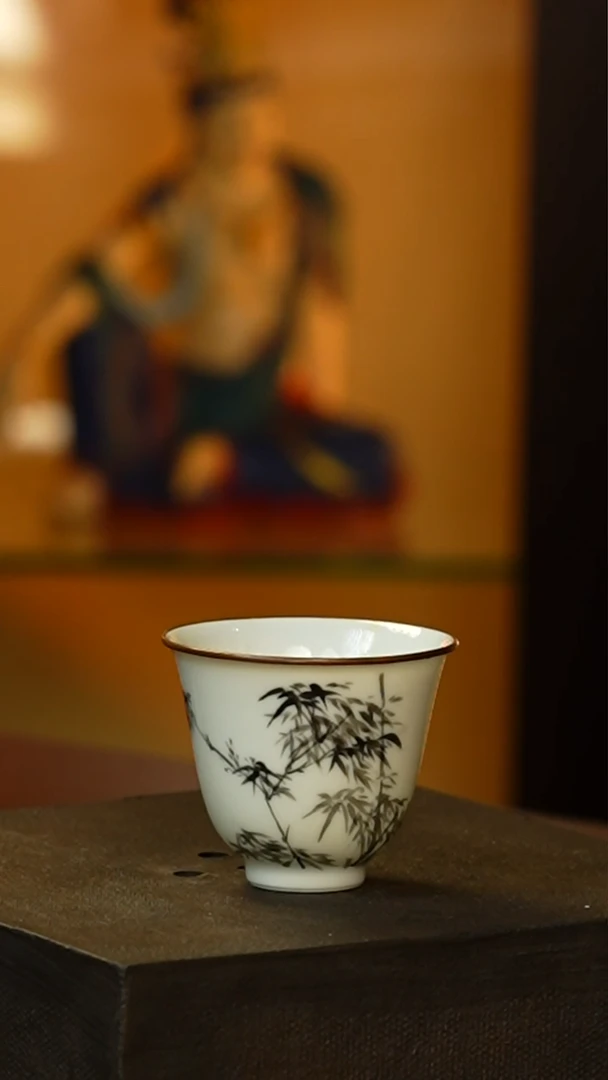 包铜墨竹杯.....