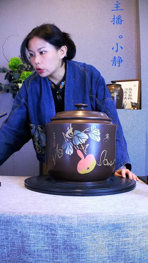 全手工紫陶茶罐精磨357饼一提169