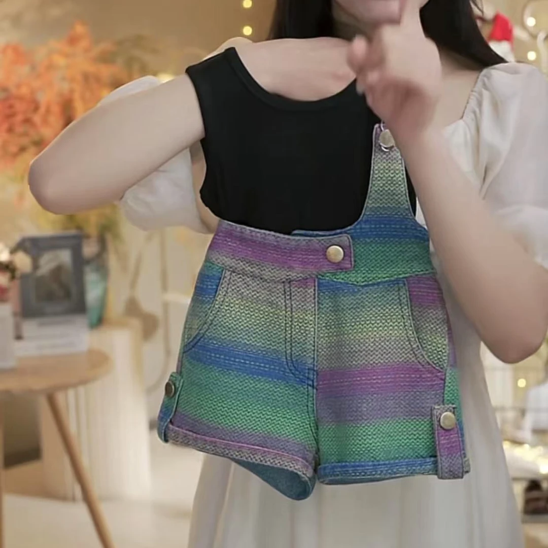 T2女童背心半身裙套装2025新款背心牛仔潮8647