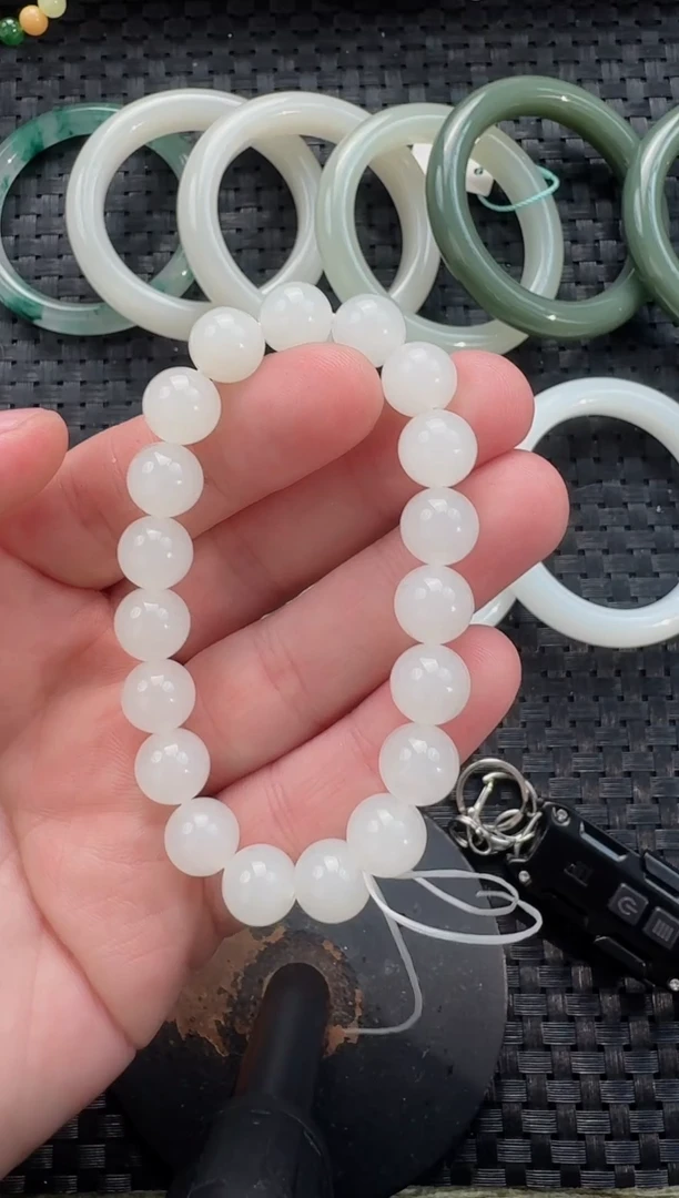 颈饰未镶嵌和田玉10mm手串