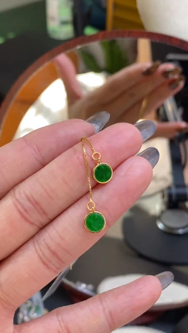 颈饰银S925镶嵌翡翠13486