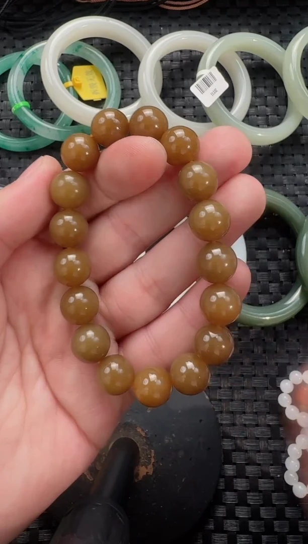 颈饰未镶嵌和田玉12mm糖玉