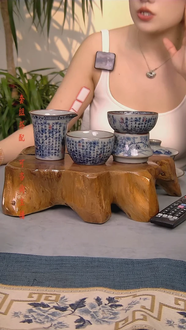 敦**敏简装家用款件套 老陶泥开片纹陶瓷茶具