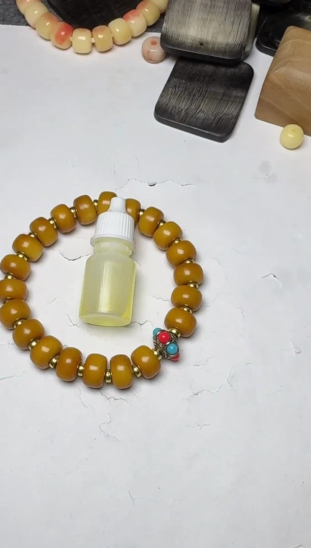 驼骨手串/手链1.2驼骨老料算盘珠红蓝