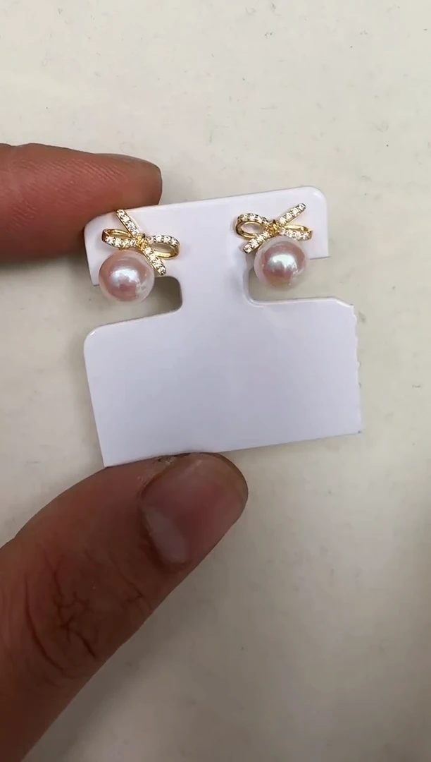 银S925镶嵌耳饰海水珍珠耳钉