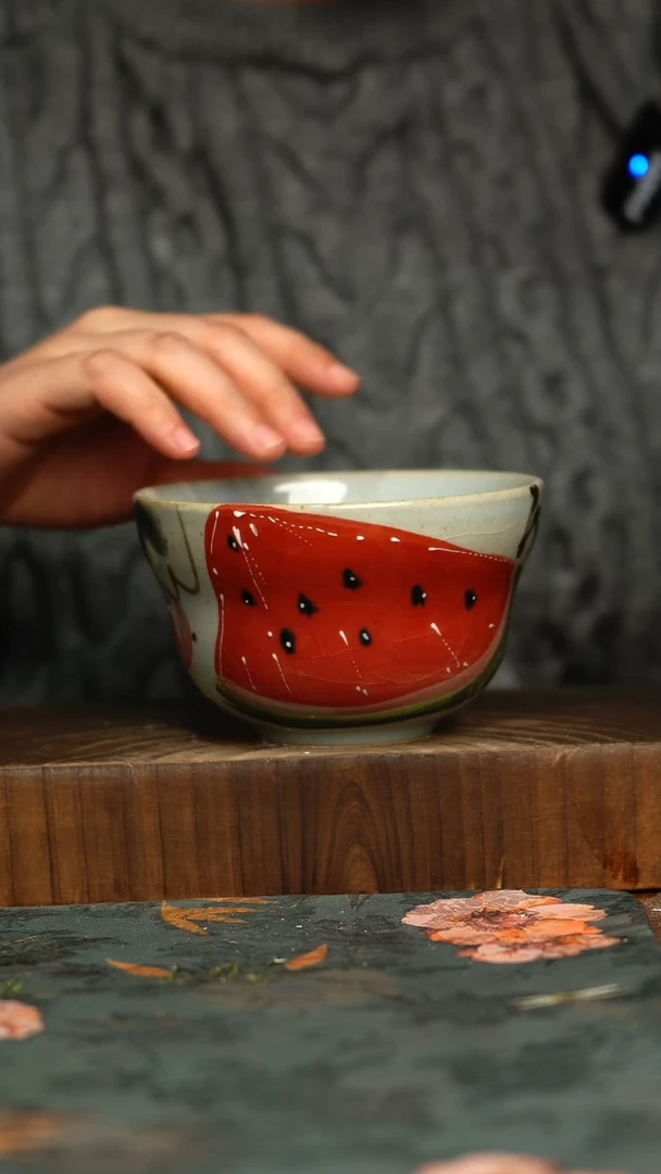 杯釉下彩手工手绘同款陶器