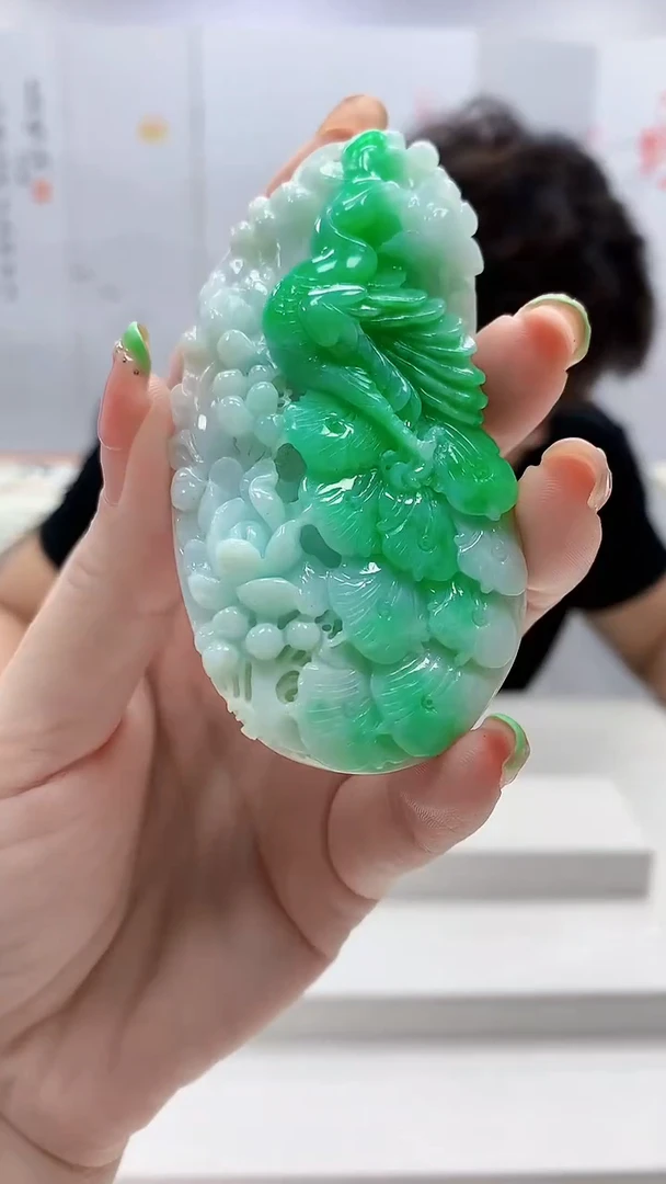 未镶嵌定制翡翠5145ry-毛货挂件23