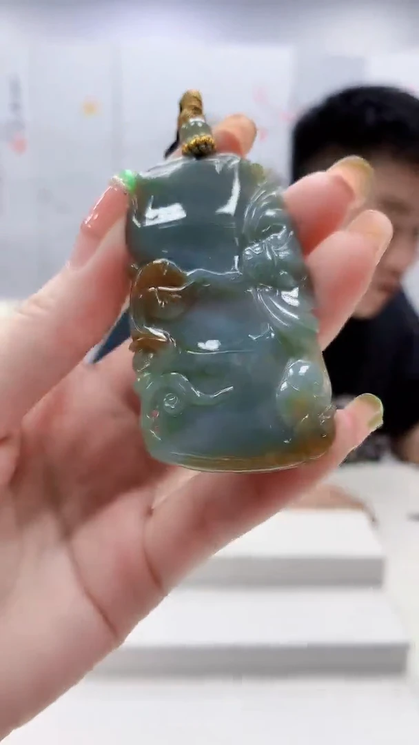 未镶嵌定制翡翠5028ry-毛货挂件9
