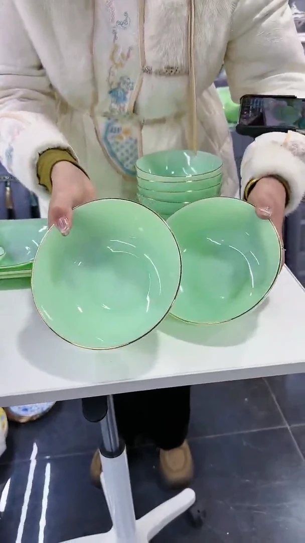 【闪购商品】瓷片6.5英寸面碗2个景德镇陶瓷