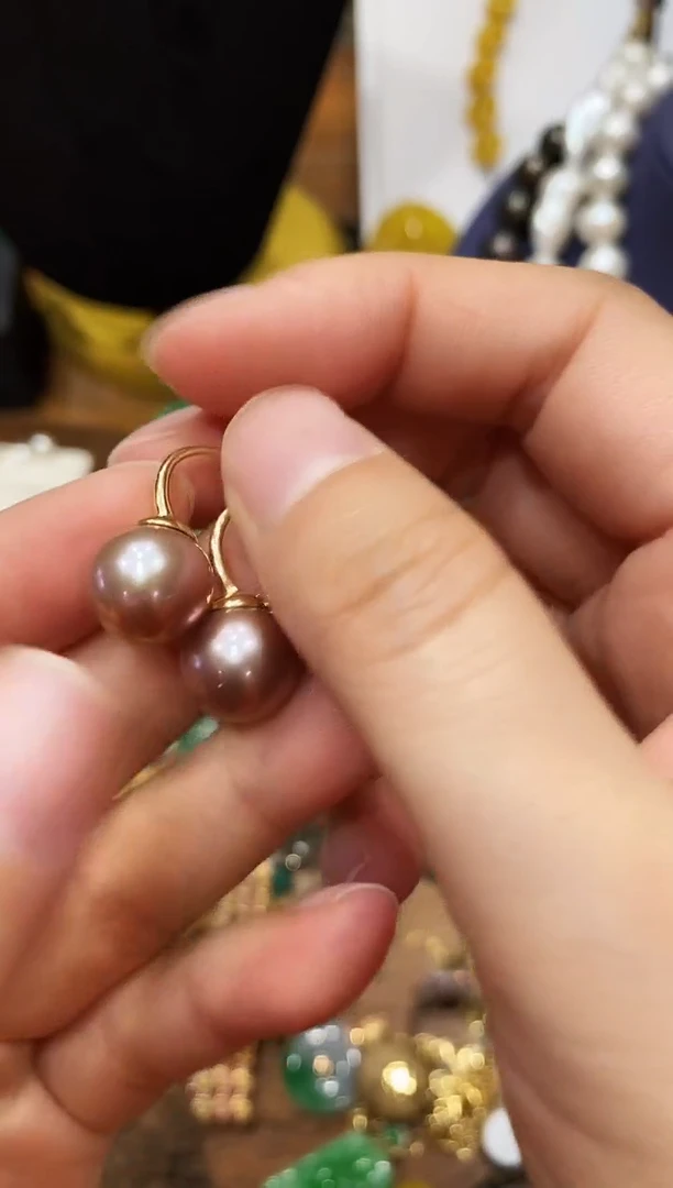 无非金属珠珠耳钉