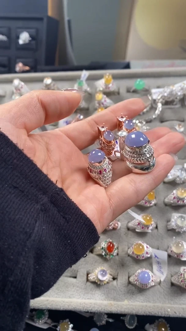 【闪购商品】翡翠戒指未镶嵌9641锐