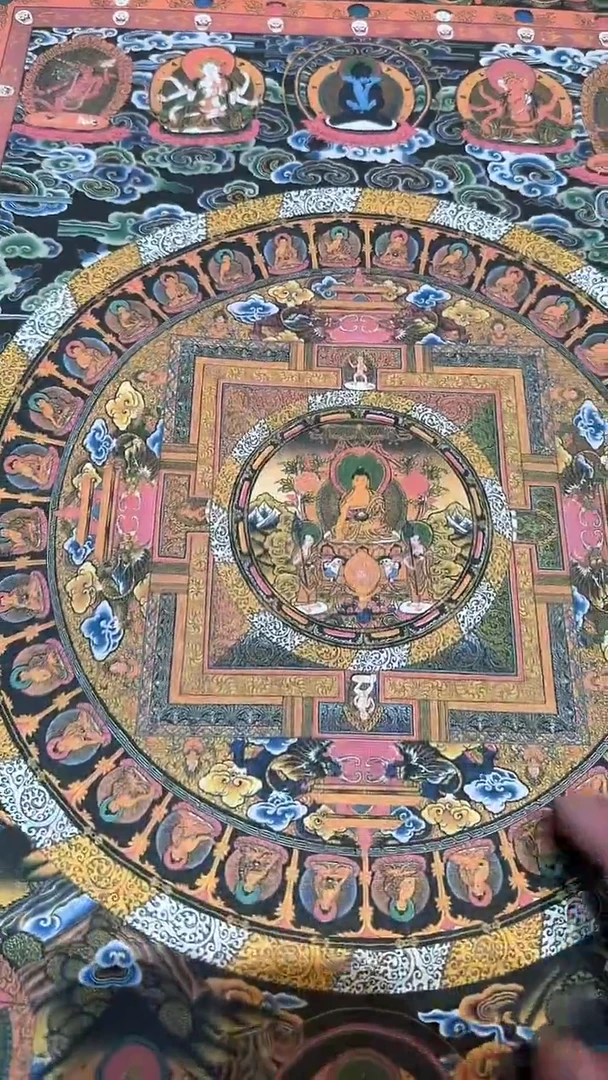 卷轴画【主播精品】高端卷轴画——唐卡AA15曼茶罗