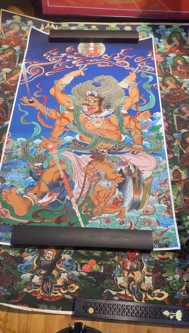 装裱画六臂玛哈噶啦