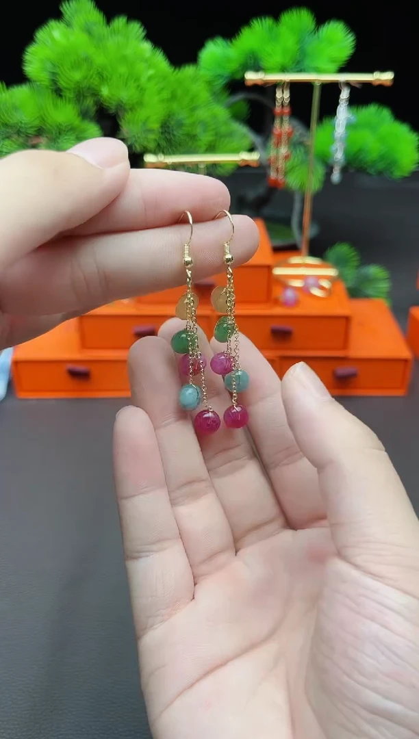 玛瑙/玉髓耳饰银S925镶嵌910