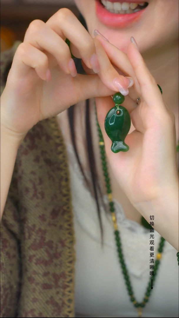 吊坠(不含链)银S925镀金镶嵌和田玉aa