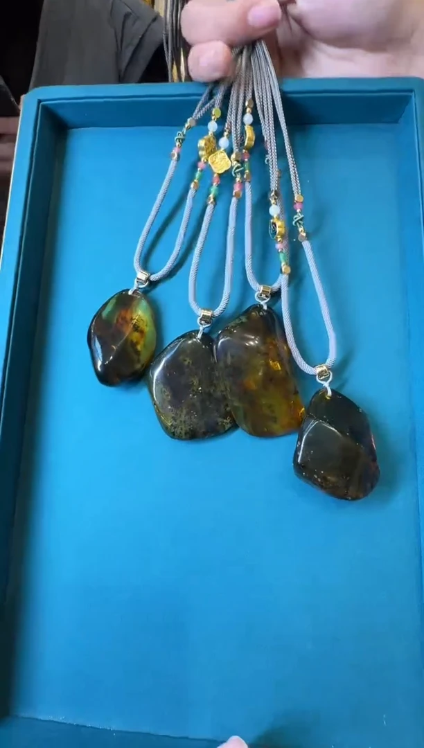 琥珀颈饰未镶嵌多样性发一件 257