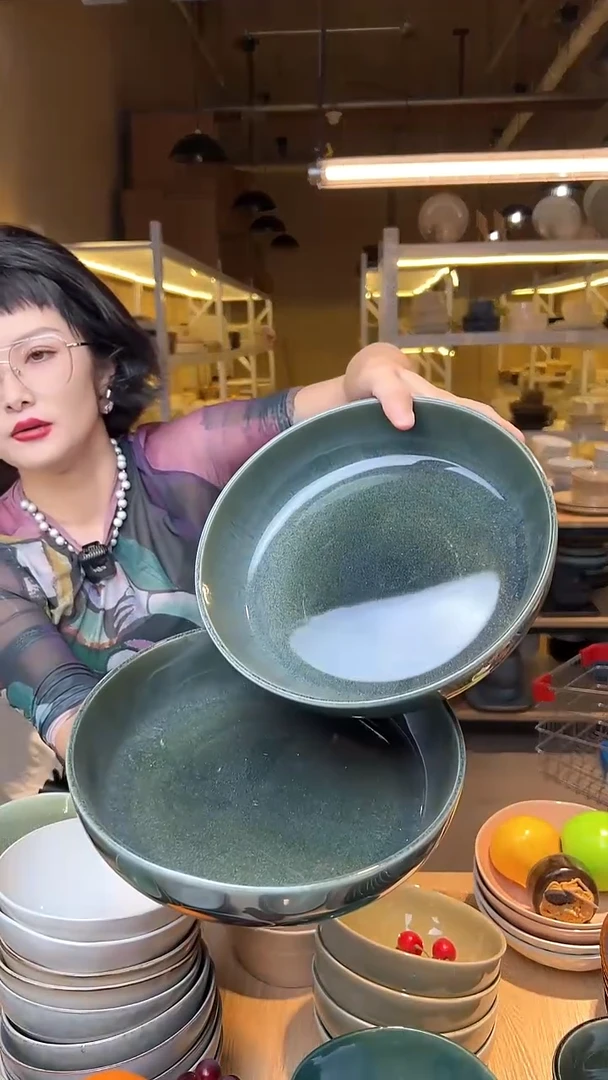 瓷103外贸尾货高温釉下彩陶瓷餐具默认微瑕