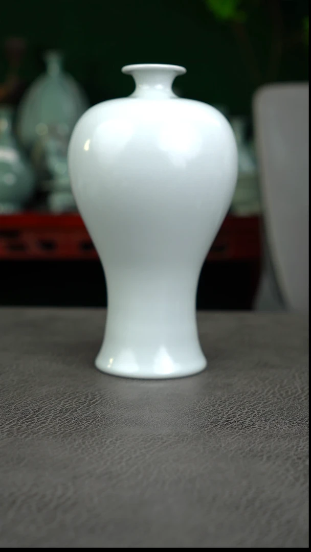 月白釉  梅瓶  高19.8  精品-二