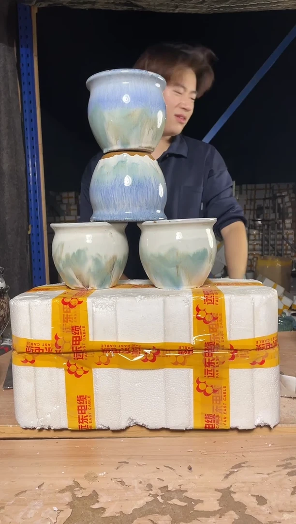 紫砂花盆宜兴紫砂粗陶花盆微瑕14*15